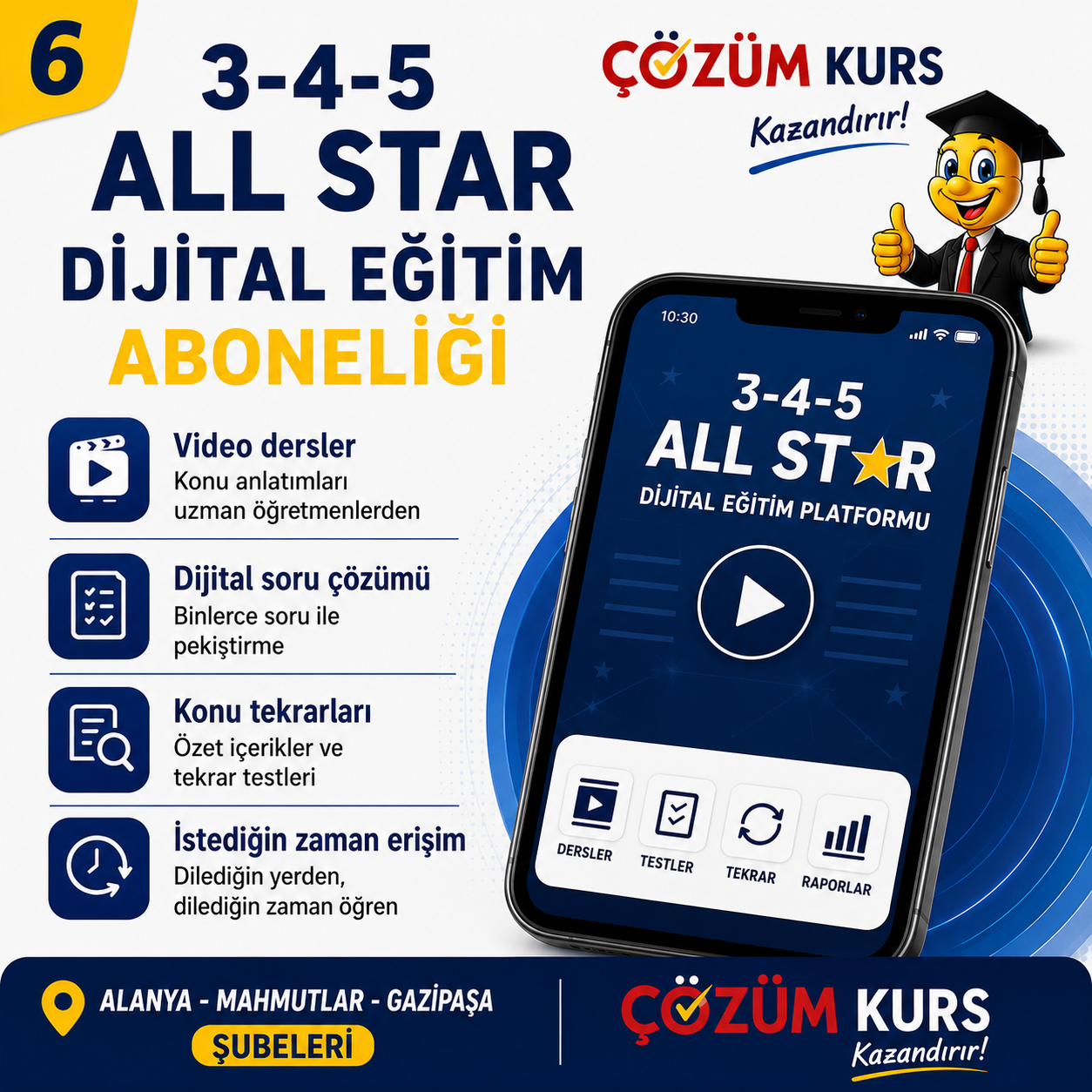 3-4-5 All Star Dijital Eğitim Aboneliği